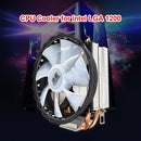 SNOWMAN 120mm CPU Cooler Radiator PWM RGB Light 2 Heat Pipes for Intel LGA 2011