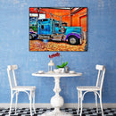 5D DIY Retro Blue Truck Diamond Painting Full Square Drill Rhinestone Pictu