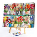 Potted Flower Oil Paint By Numbers Kits Coloring Drawing for Adults Children