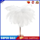 Remote Control Feather Tree Lights Bedside Bedroom Decor Table Lamp (White)