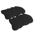 10pcs Golf Head Cover Club Iron Putter Head Protector Set Neoprene Black Newly