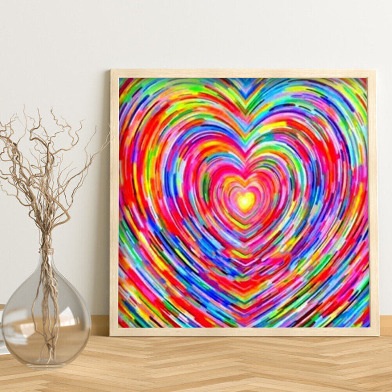 5D DIY Diamond Painting Colorful Love Full Drill Rhinestone Mosaic Art Picture