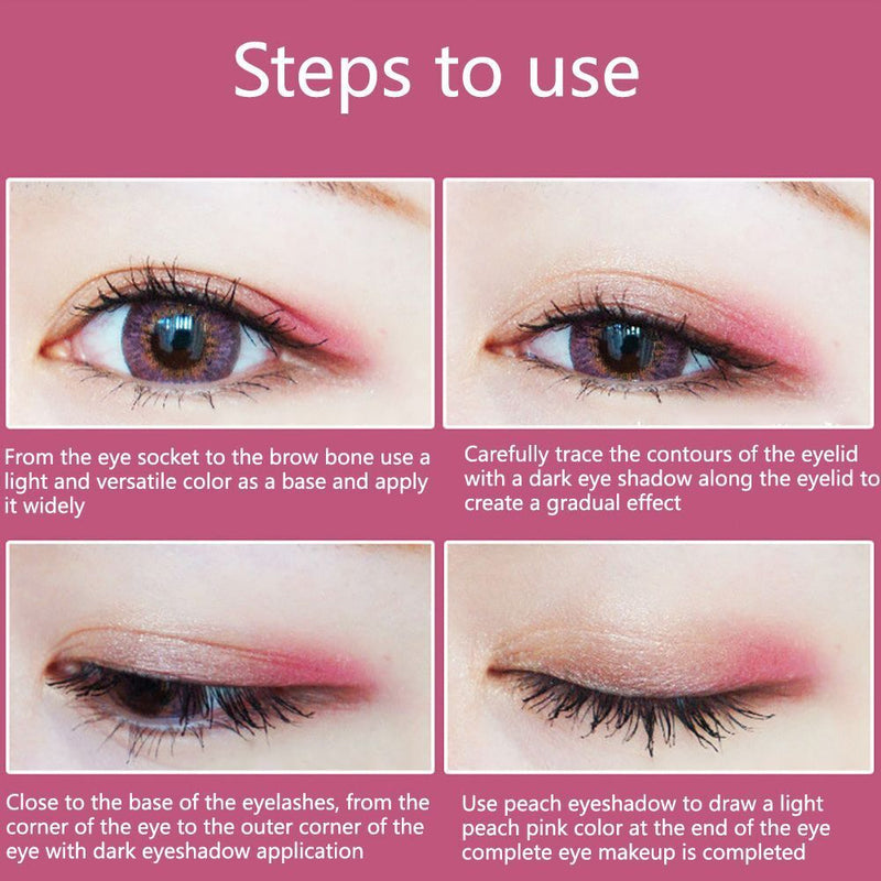 with Brush Face Makeup Glitter Eyeshadow Eye Shadow Palette Beauty Accessories