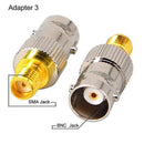 4pcs BNC Female to SMA Male Connectors Type RF Connector Adapter Converter