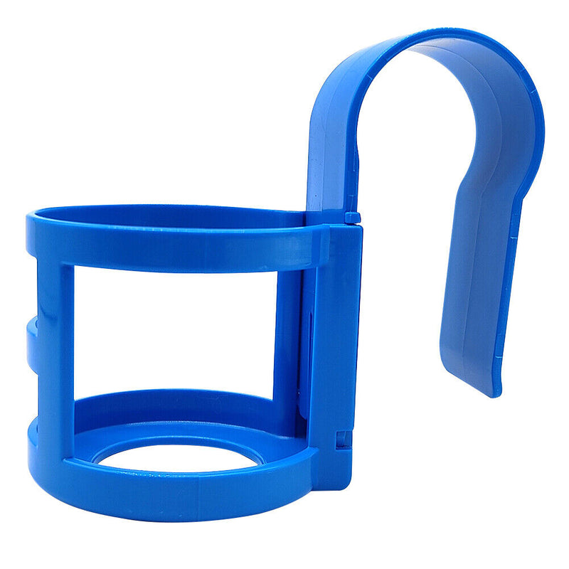 Water Cup Hanging Holder Hook for Above Swimming Pool Side Shelf (Blue)