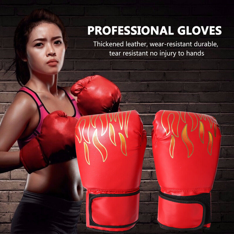 2pcs Kick Boxing Gloves for Men Women PU Karate Muay Thai MMA Sanda Training