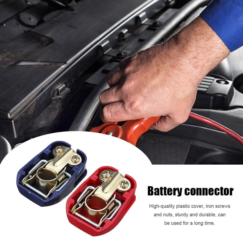 2pcs Quick Release Motorbike Battery Connector Car Terminal Clamp Cable Fix Clip