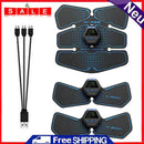 Rechargeable Abdominal Muscle Stimulator Trainer Stickers EMS Fitness Equipment
