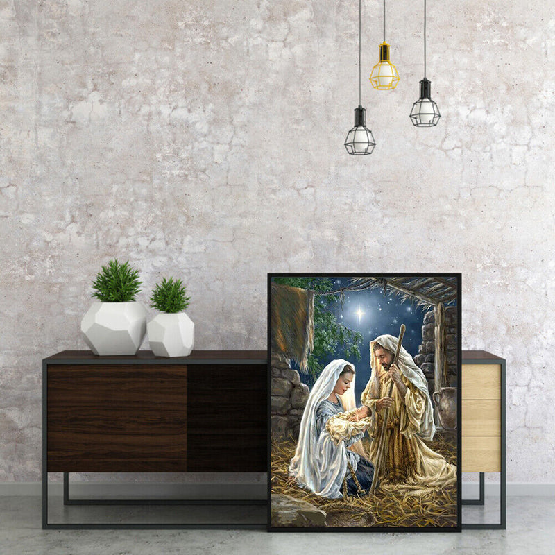DIY Paint By Number Kit Frameless Religious Jesus Handpainted Canvas Art Decor