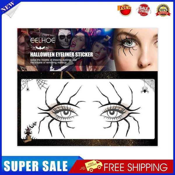 #A 1 Pair Halloween Eyeliner Stickers Horror Spider Cobweb Bat Face Laces Sticke