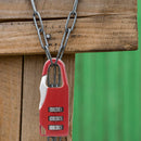 3 Digit Combination Padlock Zinc Alloy Travel Luggage Locker Lock (Red) Newly