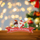 Ornamental Diamond Painting LED Lamp Hanging Xmas Tree Santa DIY Hand Craft B