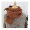 Woman Knitting Autumn Winter Long Keep Warm Shawl Solid Color Bib Scarf