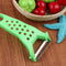 Plastic Double Head Fruit Vegetables Peeler Potato Carrot Grater (Green)