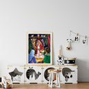 5D DIY Full Drill Round Shape Camel Boy Rhinestone Diamond Drawing Home Decor