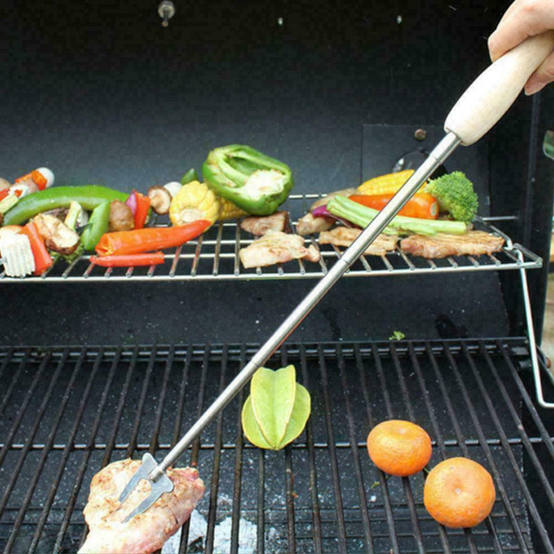 Telescoping Skewers BBQ Barbecue Forks Marshmallow 9 Tool T4Y9 H8J Portable O2M5