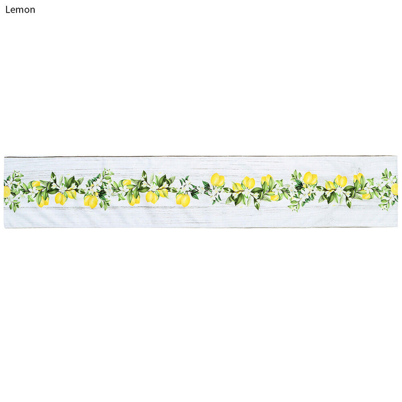 Decorations Cotton Linen Lemon Table Runner Sunflower Tablecloth Triangle