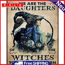 Retro Poster Witch Painting Oil Paint By Numbers Wall Art Home Room Decoration