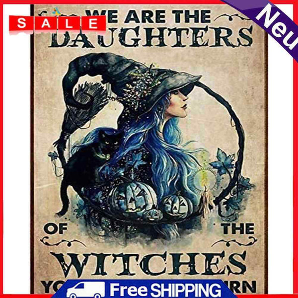Retro Poster Witch Painting Oil Paint By Numbers Wall Art Home Room Decoration