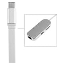 Type-C  to 2 USB3.0 Hub+ SD/TF Card Reader w/ 4K HDMI-compatible+ Gigabit L