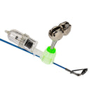 2x LED Night Fishing Rod Tip Light Sensor Bite Alarm Bell Clip Lamp Fishing Gear