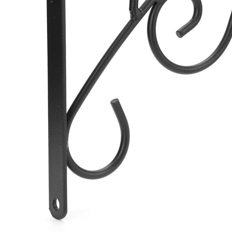 Wrought Iron Hanging Flower Pot Basketball Braces Decorative Outdoor Planter Hook