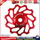 Aluminum Ceramic Bearing MTB Road Bike Rear Derailleur Pulley (11T Red) Newly