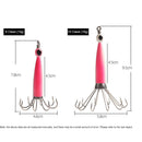 Fishing Lures Glow in Dark Octopus Cuttlefish Hook 8 Claws Fish Tackle Accessory