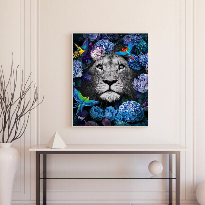 Animal in the Grass Oil Paint By Numbers Kit DIY Acrylic Painting on Canvas A