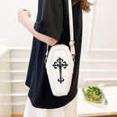 #A Gothic Crossbody Bags Coffin Shape Fashion Messenger Pouch Small for Women Gi