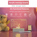 Acrylic Night Light Message Writing Board Home Bedroom Table Lamp (Square) Newly