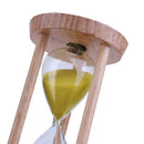 Wooden Sand Clock 3 Minutes Hourglass Sandglass Toothbrush Timer(Yellow)