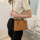 Straw Beach Tote Shoulder Bags Women Hand-Woven Leather Crossbody Handbag Purse
