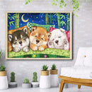 Dog 5D DIY Full Round Drill Diamond Painting Rhinestone Picture Kits Wall Decor