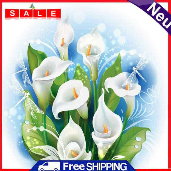 5D DIY Diamond Painting Calla Flower Embroidery Full Drill Cross Stitch Mosaic