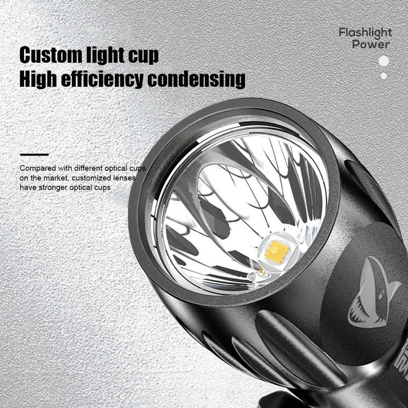 USB Rechargeable LED Beads Flashlight Portable Torch w/ Built-in Battery