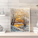 Paint By Numbers Kit DIY Snow Treetops Colouring Oil Art Picture Craft