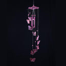 Butterfly Bell Wind Chimes Creative Home Yard Garden Hanging Decor(Pink)
