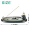Fishing in river Ceramic Incense Stick Holder Joss Ash Insence Catcher. U5F3