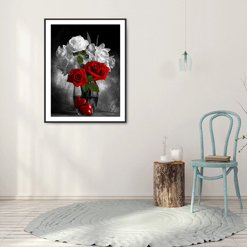 DIY Diamond Painting Valentines Love Rose Full Round Drill Picture (B2795) Newly