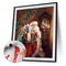 Hand Painted Oil Paint by Numbers DIY Santa Drawing Wall Hanging Decoration Gift