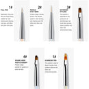 Nail Brush Manicure Gel Brush Transparent Aurora Macaron for Nail Art (B) Newly