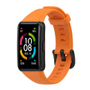 Silicone Replacement Smart Watch Strap for Honor Band 6 Solid Color Wrist Ban