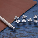9 in 1 DIY Leather Printing Tool Steel Metal Carving Leathercraft Tool Kit Newly