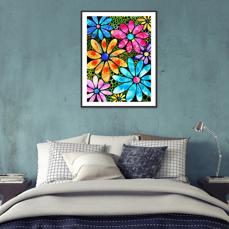 5D DIY Flowers Mosaic Full Round Diamond Drawing Handmade Rhinestone Craft Gifts