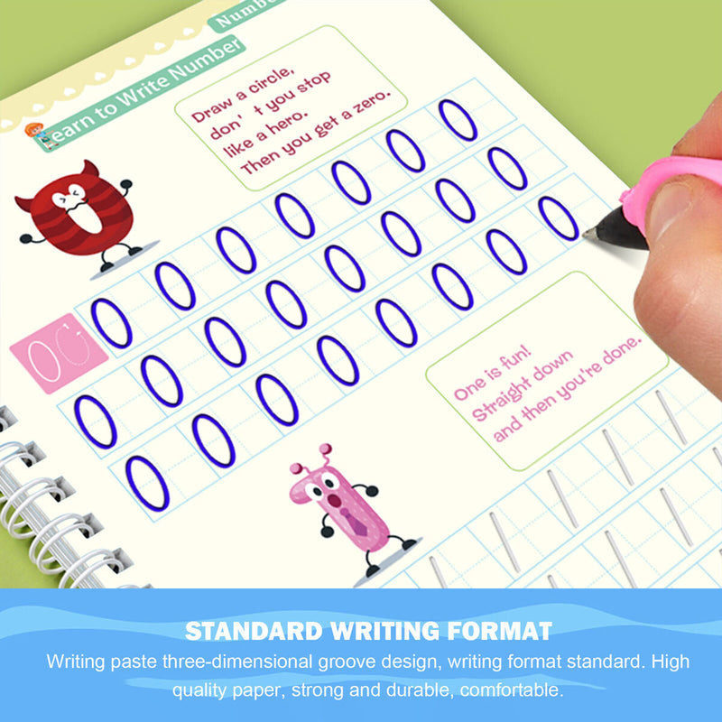 Practice Copybook English Tracing Book Set (Alphabet Number Math Drawing)