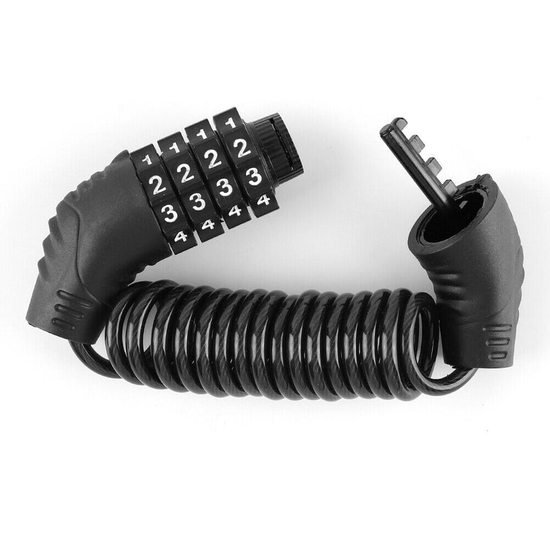 Steel Cable Security Bicycle Password Lock 4 Digit Anti-Theft Bike Helmet L