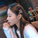 Star Pentagram Korean Headwear Rhinestone Crystal Hair Clip Metal Hairgrip