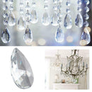 10x 28mm Clear Glass Crystal Prism Tear Drop DIY Pendant Chandelier Jewelry U0J9