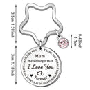 Jewelry Gift Round Mum Stainless Steel Keyring Mother's Day Key Chains Keychain
